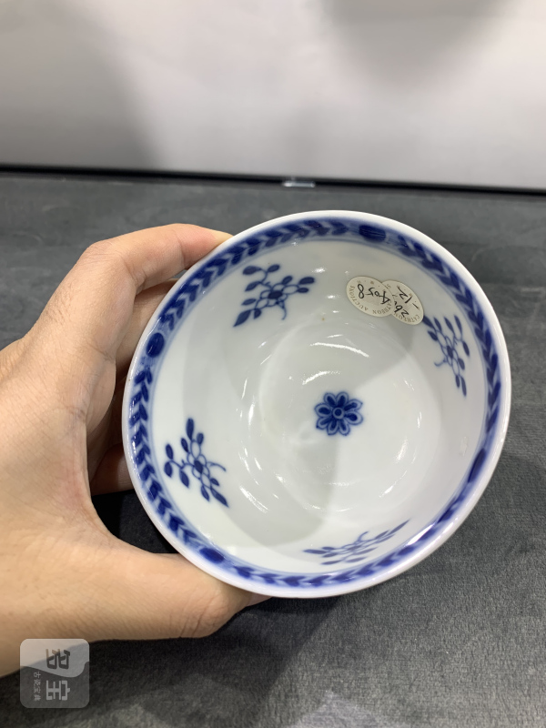 清康熙青花花鸟人物纹茶园 - 图7